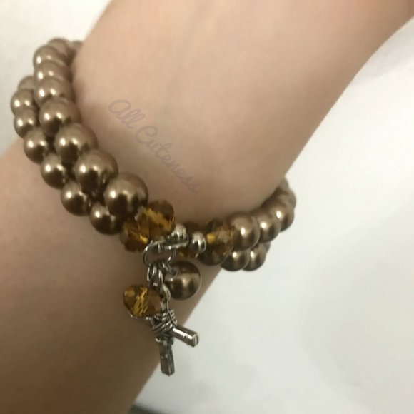 Glass Beaded Stretch Bracelet - Picture 1 of 3